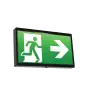 Ansell LED Mural Panneau De Sortie De Secours End LED Noir 2.5W 18lm - 860 Lumière Du Jour | Autotest
