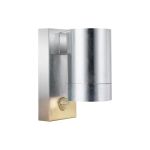 Nordlux Tin Wandlamp Metaal en Glas Grijs - Buitenverlichting | 76mm - IP54 - Bewegings- en Lichtsensor - Geschikt voor GU10