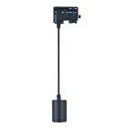 Noxion Spot Sur Rail Suspension Luminaire 3 Phases  Aluminium Noir | Convient pour 1x GU10